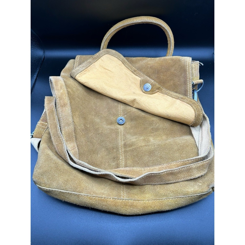 Free People We The Free Paris Convertible Leather Backpack Suede Finish Boho - Picture 2 of 6